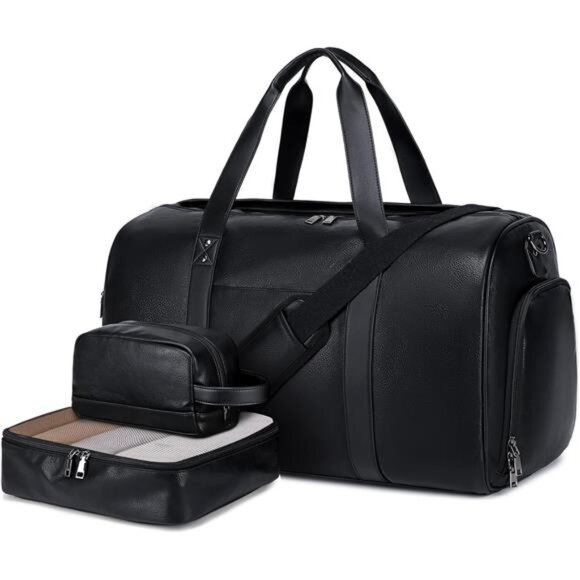 Vegan Leather Duffel Bag for Men - Picture 1 of 6